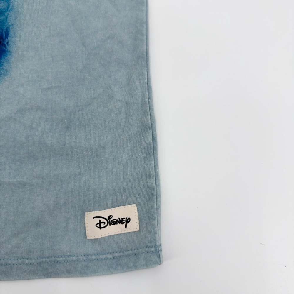 Disney Peter Pan Never Grow Up Acid Wash Blue Graphic Tee Shirt Girls Medium - Picture 2 of 9